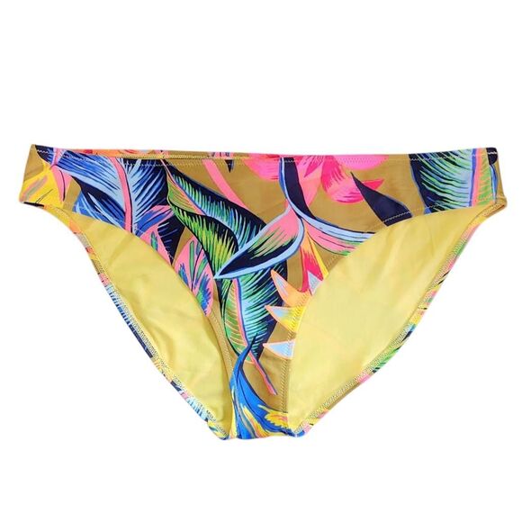 Aerie Colorful Tropical Print Bikini Bottoms NWOT Size XL Full Coverage Bottoms - Picture 1 of 10